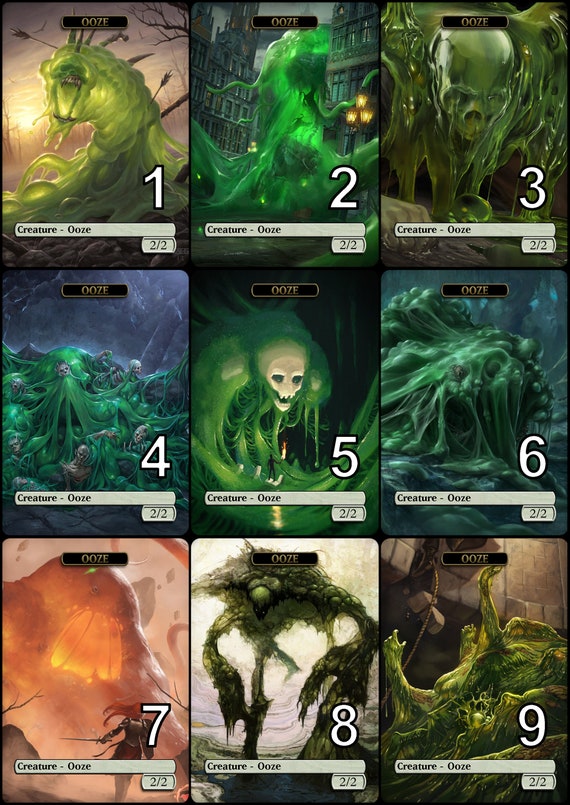 Mtg Ooze 2/2 Token Alternative Art // Choose the Art! - for EDH