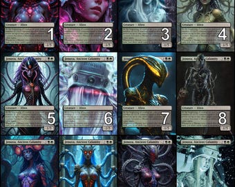 MtG Jenova, Ancient Calamity Final Fantasy Token Alternative Art // Choose the Art! - For EDH, Commander, Cube Draft and Casual MtG Player