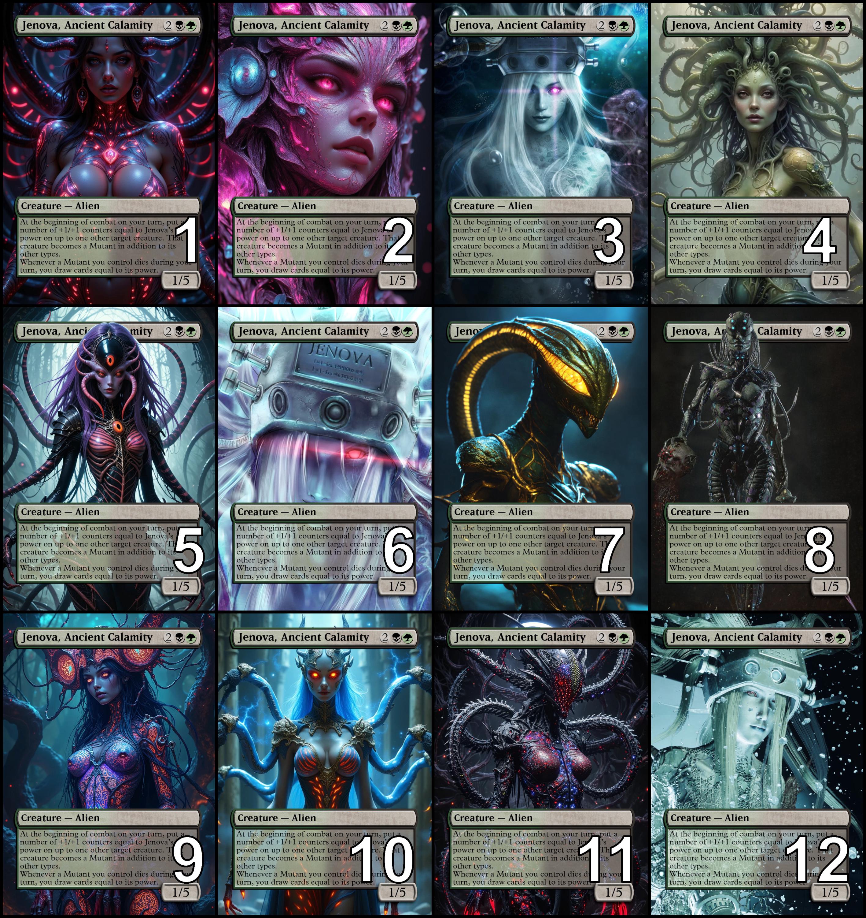 Mtg Jenova, Ancient Calamity Final Fantasy Token Alternative Art