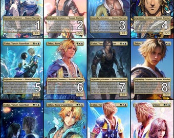 MtG Tidus, Yuna's Guardian Final Fantasy Token Alternative Art // Choose the Art! - For EDH, Commander, Cube Draft and Casual MtG Player