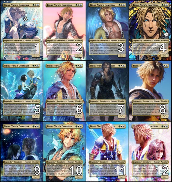Mtg Tidus, Yuna's Guardian Final Fantasy Token Alternative Art // Choose the Art! - for EDH, Commander, Cube Draft and Casual Mtg Player - Etsy UK Mtg Tidus, Yuna's Guardian Final Fantasy Token Alternative Art // Choose the Art! - for EDH, Commander, Cube Draft and Casual Mtg Player - Etsy UK
