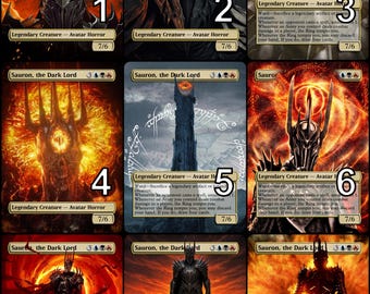 MtG Sauron, the Dark Lord Token Alternative Art // Choose the Art! - For EDH, Commander, Cube Draft and Casual MtG Player