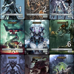 MtG Construct 4/4 Token Arte alternativo // ¡Elige el arte! - Para EDH, Commander, Cube Draft y Casual MtG Player