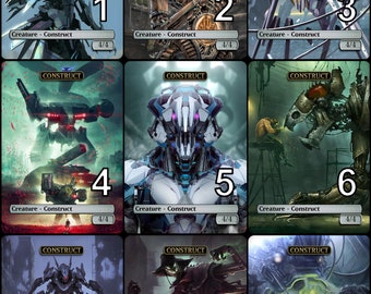 MtG Construct 4/4 Token Arte alternativo // ¡Elige el arte! - Para EDH, Commander, Cube Draft y Casual MtG Player