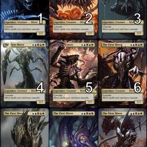 MtG The First Sliver Token Alternative Art // Choose the Art! - For EDH, Commander, Cube Draft and Casual MtG Player