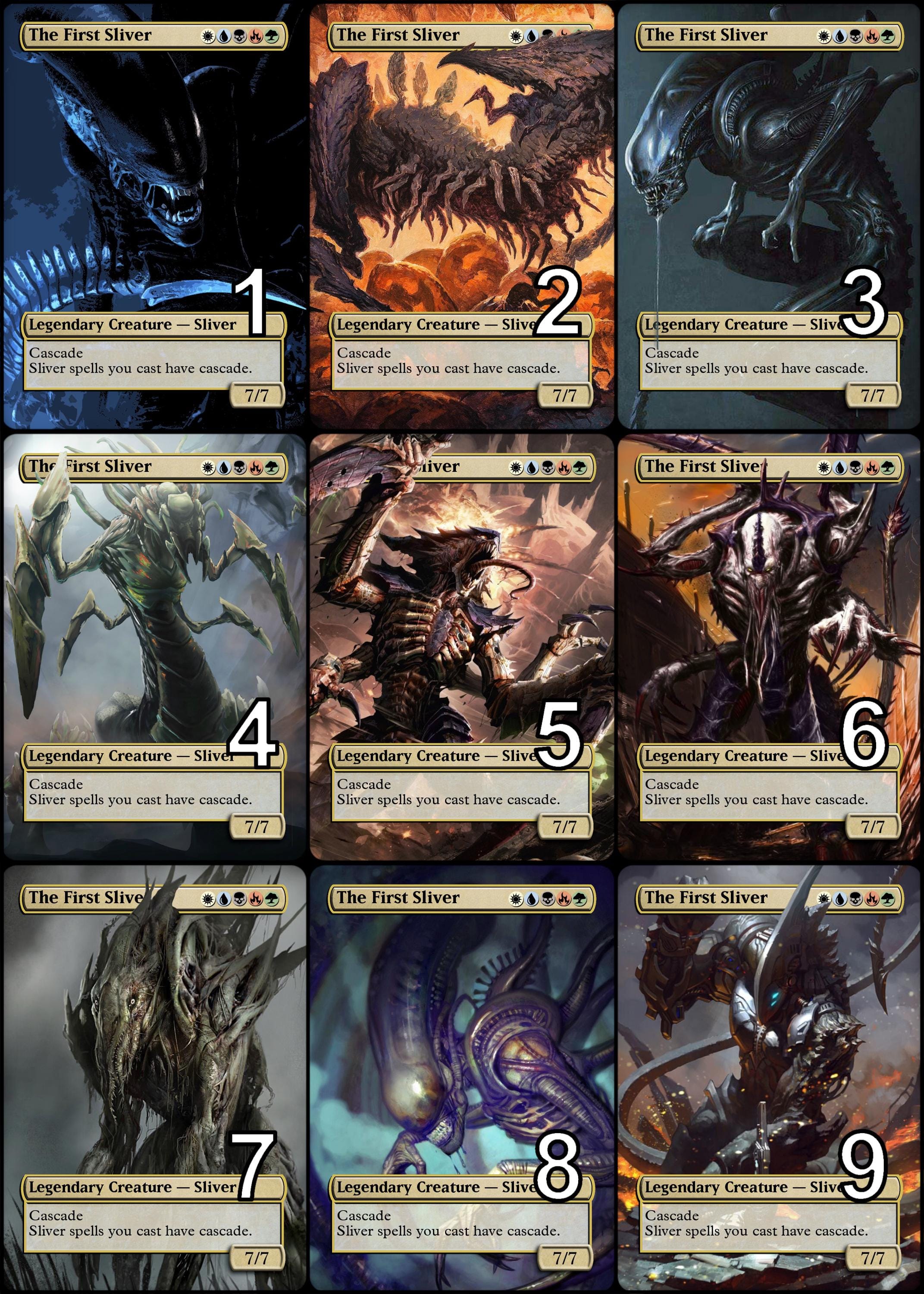 初祖スリヴァー　The First Sliver　アートプリント　直筆サイン付き Yahoo!オークション - MTG 《初祖スリヴァー/The First Sliver