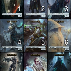 MtG Giant Wizard 4/4 Token Alternative Art // Choose the Art! - For EDH, Commander, Cube Draft and Casual MtG Player
