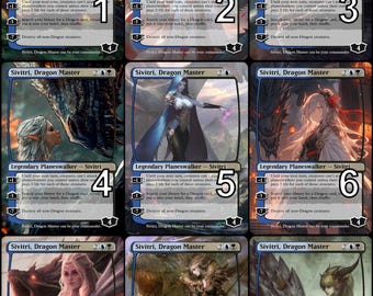 MtG Sivitri, Dragon Master Token Alternative Art // Choose the Art! - For EDH, Commander, Cube Draft and Casual MtG Player