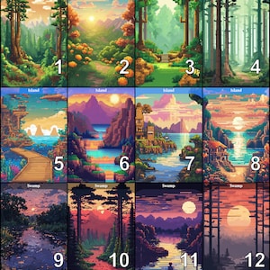 Basic Lands Pixel Bit Retro Art Alternative Art // Choose the Art! - For EDH, Commander, Cube Draft and Casual MtG Player