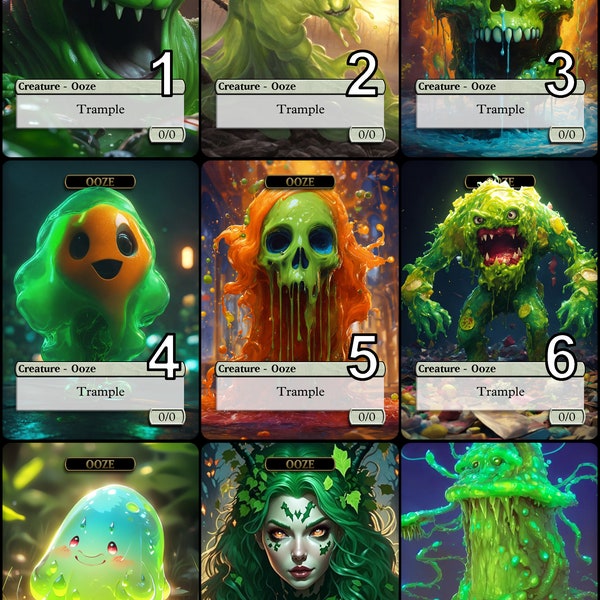 MtG Ooze 0/0 Token für Slime Against Humanity Alternative Art // Wähle die Kunst! - Für EDH-, Commander-, Cube Draft- und Gelegenheits-MtG-Spieler