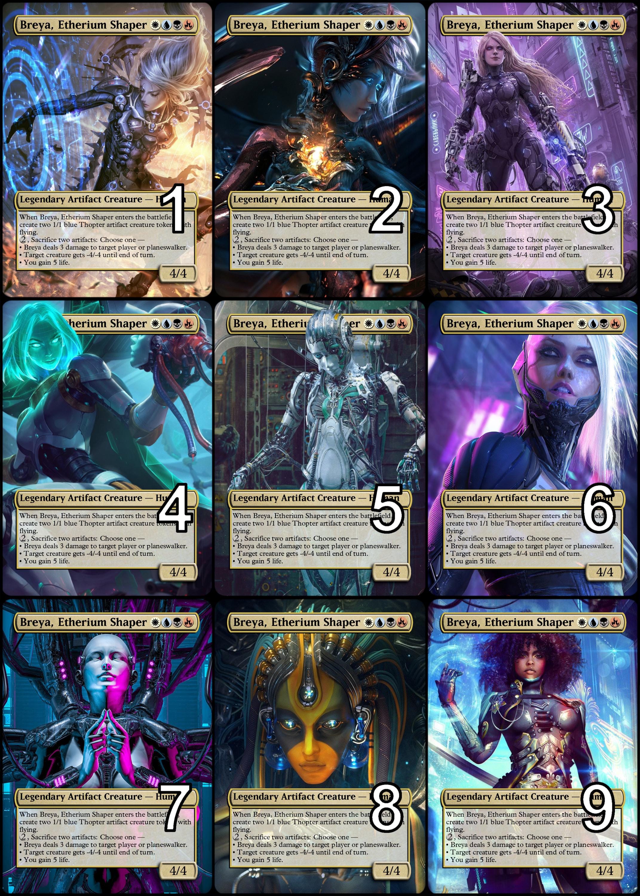 Mtg Breya, Etherium Shaper Token Alternative Art // Choose the Art