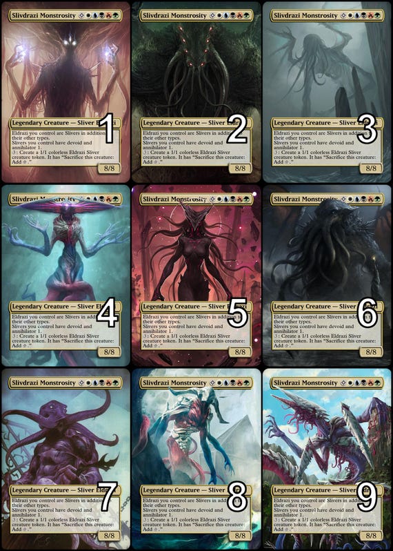 Mtg Slivdrazi Monstrosity Token Alternative Art // Choose