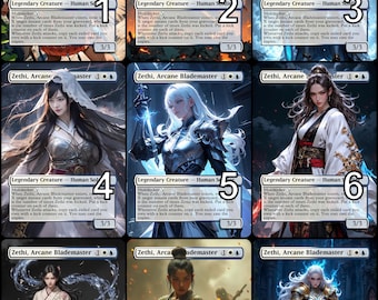 MtG Zethi, Arcane Blademaster / Chun-Li, Countless Kicks Token Alternative Art // Choose the Art! - For EDH, Commander and Casual MtG Player