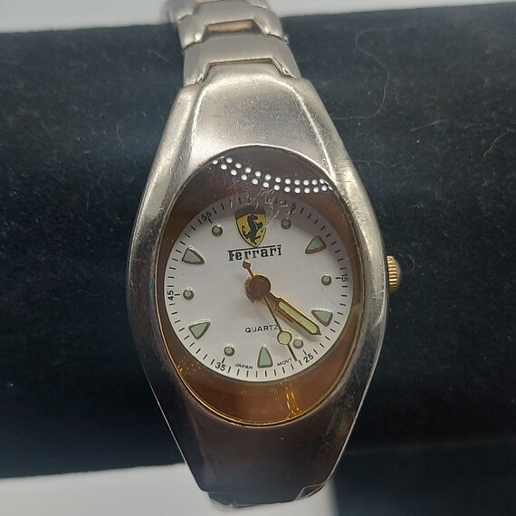 1960s Ferrari Watch Stainless Steel Back 695543 Japan Movement Silver