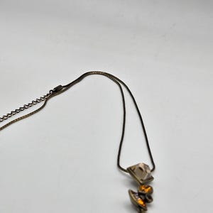 Signed BUTLER Vintage Glass Pendant Necklace – Modernist Artisan Design