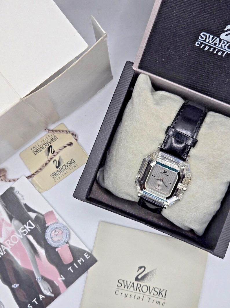 Swarovski Crystal Watch 1791729 new in box with original papers Vintage Y2K image 9