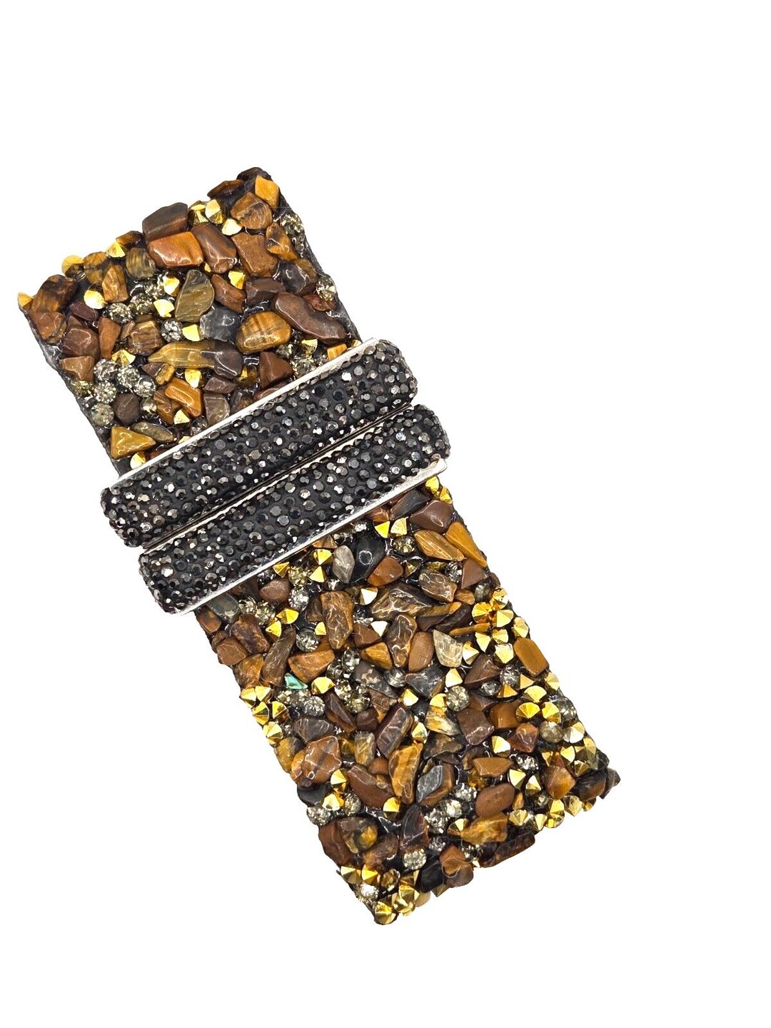 LBC | Little Black Cuff with Black Diamonds – Marrow Fine Cuff with black and crystal stones brand new display picture 1