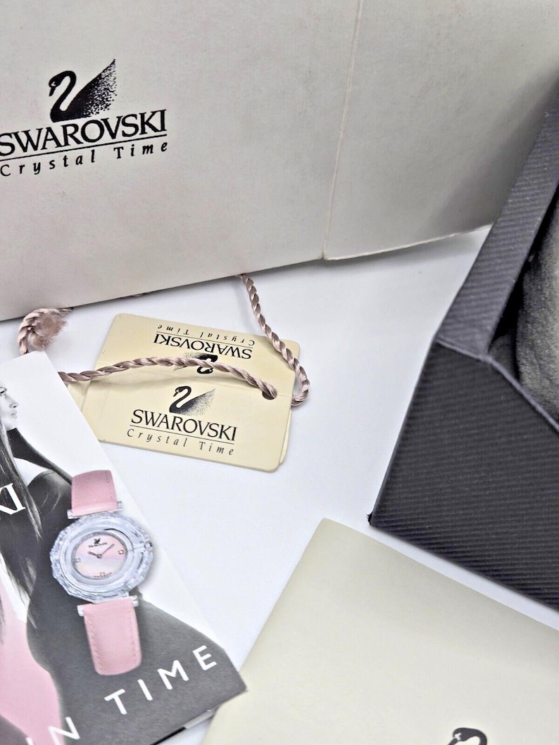 Swarovski Crystal Watch 1791729 new in box with original papers Vintage Y2K image 10