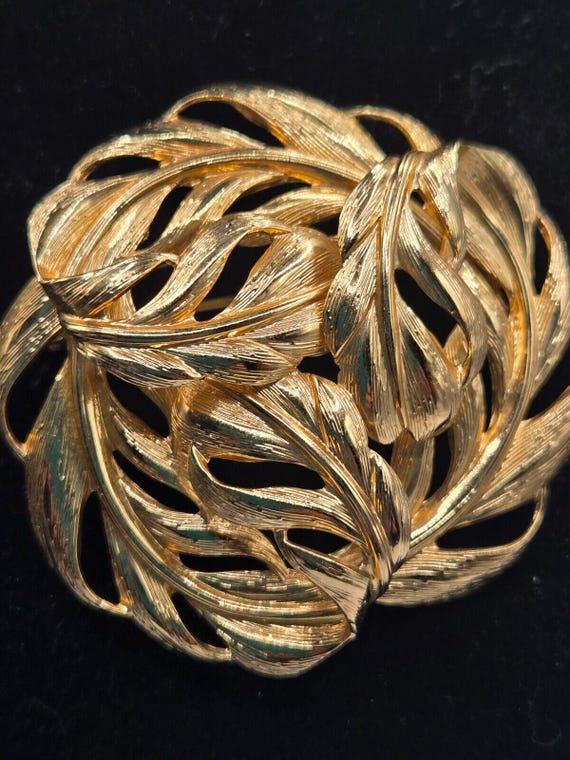 Vintage GROSSÉ (Dior) Gold-Plated Leaf Brooch, Germany 1965 - Etsy