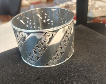 Bracelet jonc en plaqué argent Brighton, épais, tendance