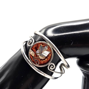 Bransoletka mankietowa Vintage Alpaca MEXICO ze srebra próby 925 i masy perłowej, sygnowana