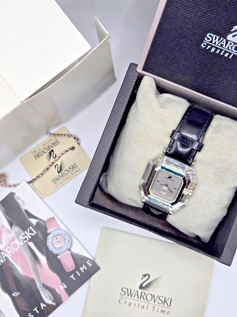 Swarovski Crystal Watch 1791729 new in box with original papers Vintage Y2K image 5
