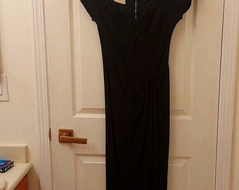 Rare 1940s Stunning black crepe dress size xs - s