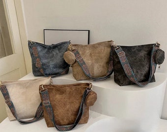 Leather Crossbody Shoulder Bag for Women , Leather Shoulder Bag, Crossbody Bag with Different Colors, Purse for women