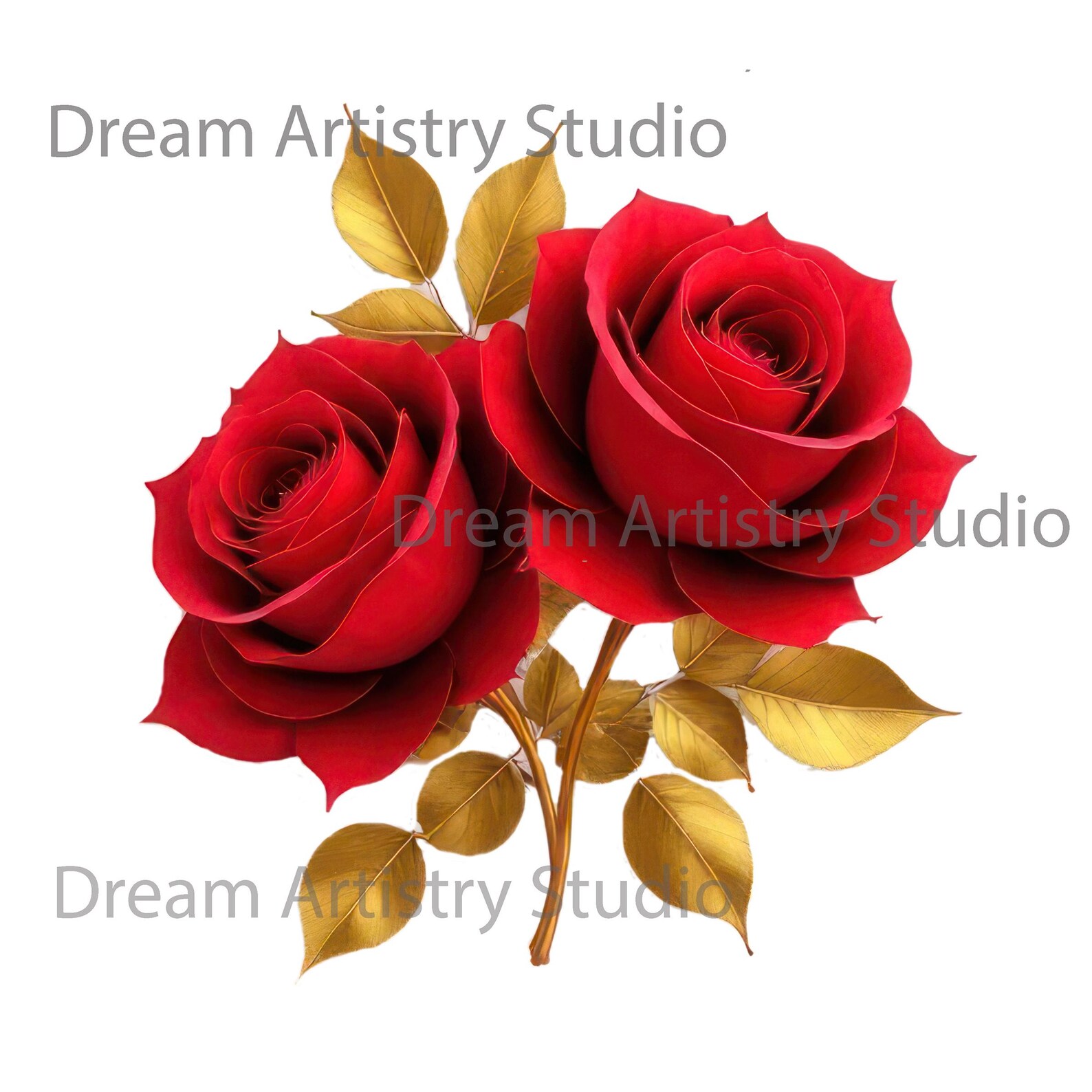 Red Gold Roses Image 7 Red Gold Roses Flowers Png, Printable Flowers Clipart, Printable ...