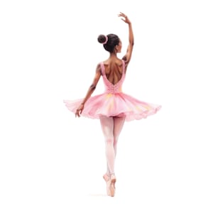 7 aquarel zwart meisje balletdanser clipart, Afro-Amerikaanse ballerina png, afdrukbare danseres, sublimatie ontwerp, gratis commercieel gebruik
