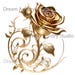 7 Gold Roses Flowers Png, Printable Flowers Clipart, Printable Roses ...