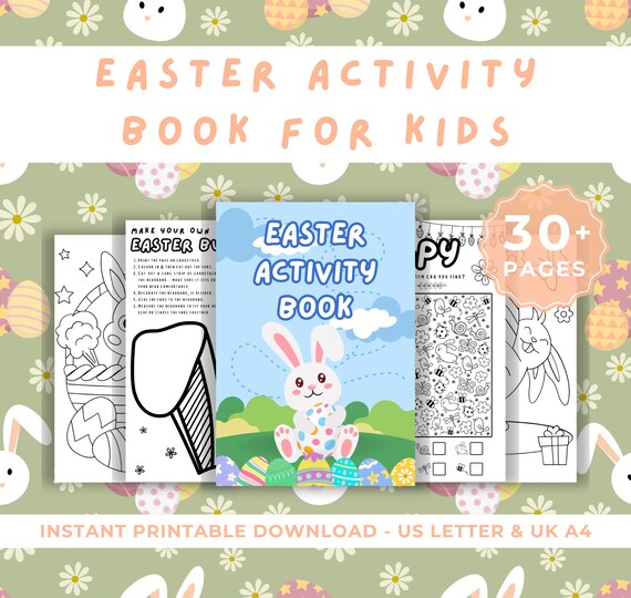 Easter Activity Book for Kids // Easter Activities for Children, Easter Crafts, Easter Coloring Book, Easter Games, Easter Busy Book,