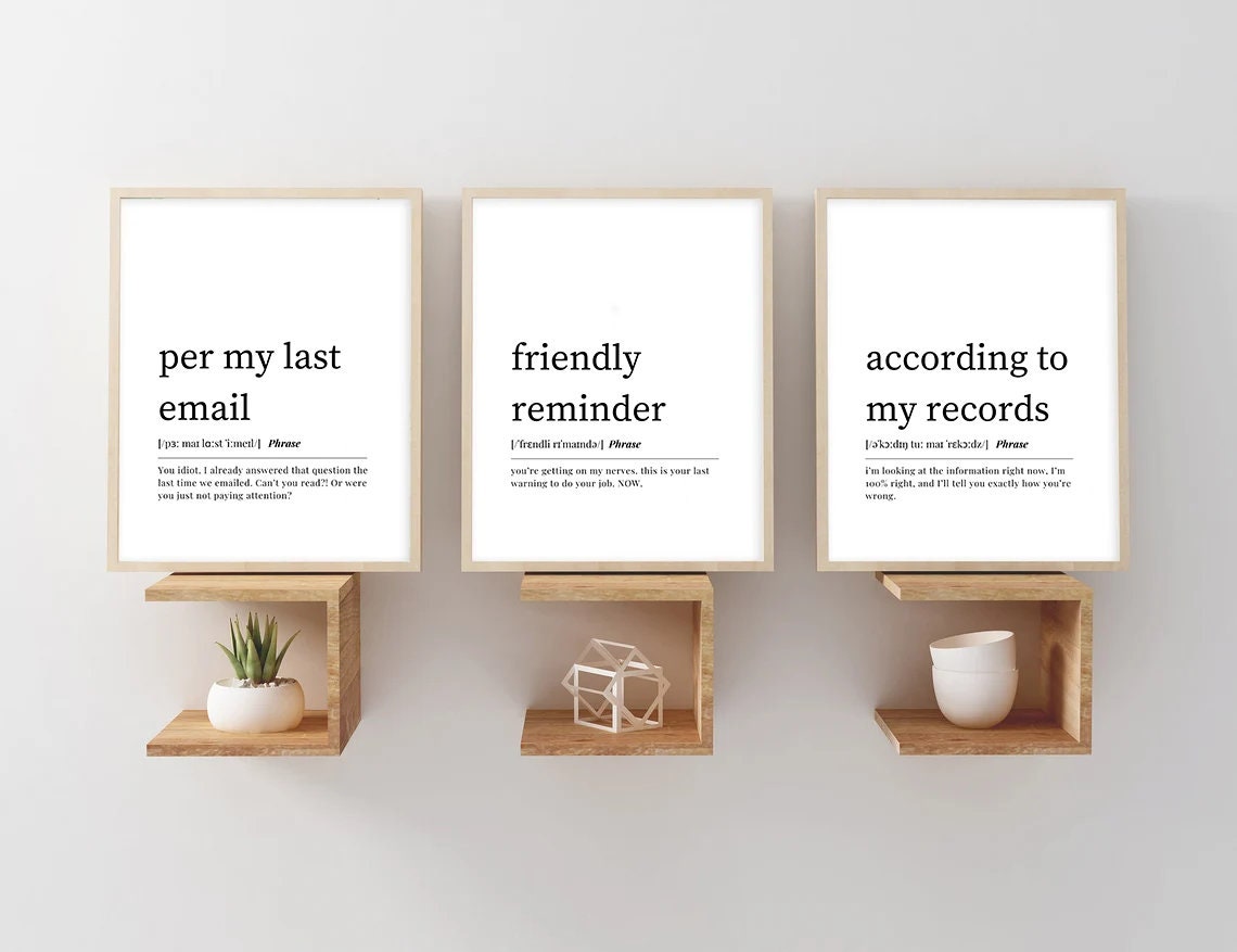 Funny Office Decor - 21 PRINTABLES // Office Wall Art, Gallery Wall Set ...
