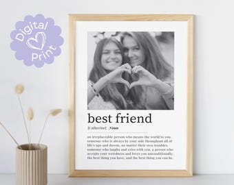 Custom Best Friend Definition Print // Wall Art Print, Best Friend Gift, Photo Definition Print, Quote Print, Soul Sister, Custom Photo Gift