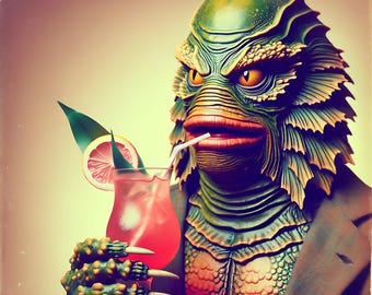 DIGITAL DOWNLOAD Creature Tiki JPEG