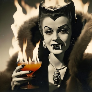 DIGITAL DOWNLOAD Vampire Tiki Fire JPEG