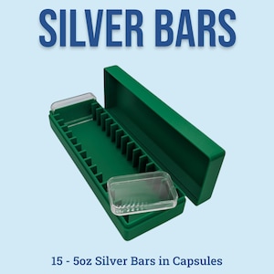 5oz Silver Bar Capsule Box - 15 Slot - Direct Fit Air-Tite