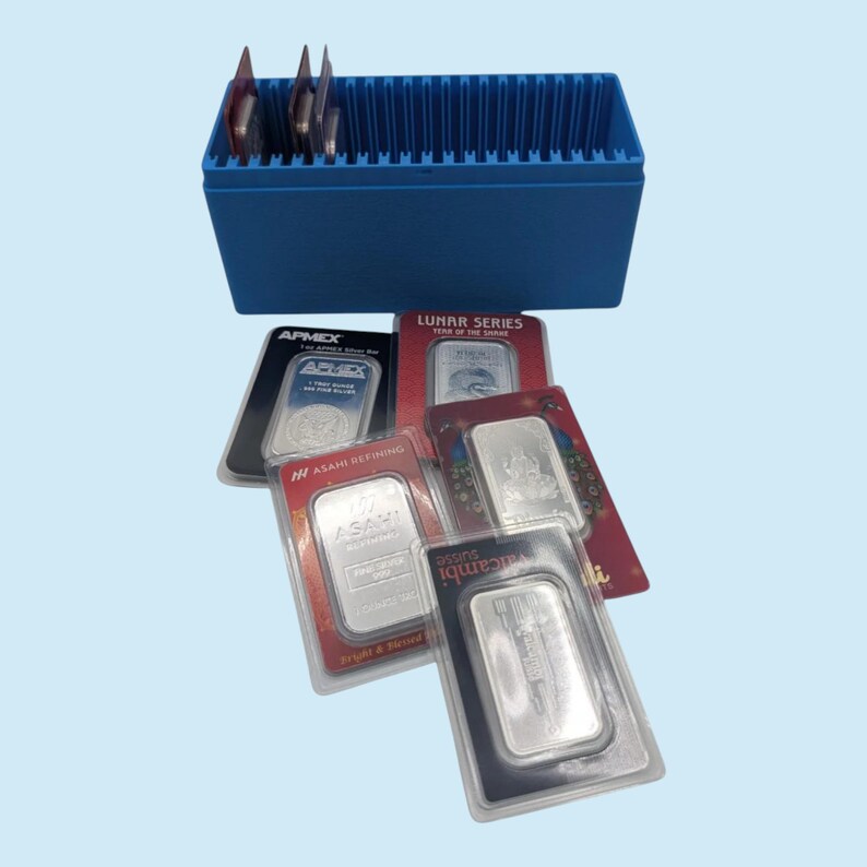 Universal 1 Oz Gold and Silver Bar Assay Card Case | Holds 20 Common ...