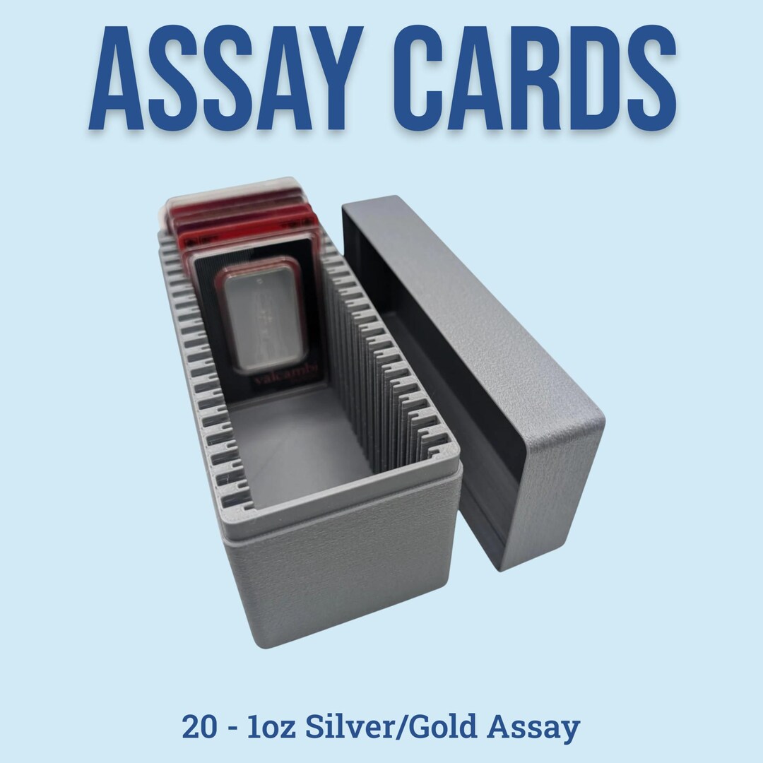 Universal 1 Oz Gold and Silver Bar Assay Card Case | Holds 20 Common ...