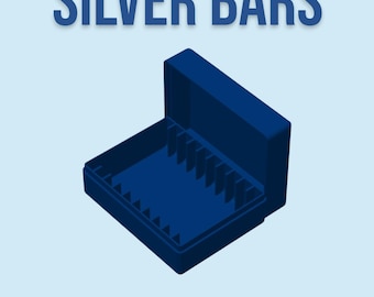 10oz Silver Bar Capsule Box for 10 Bars, Direct Fit Air-Tite Storage