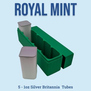 1oz Silver Britannia Tube Box - 4 Tube - Royal Mint Coin Tube