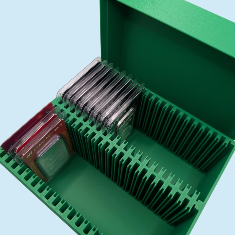 1oz Gold & Silver Bar Assay Card Box - 40 Slot - PAMP Valcambi Perth Mint image 5