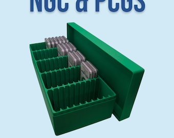 Scatola porta monete certificate NGC PCGS - 50 scomparti - Dollari d'argento certificati