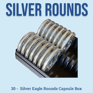 Caja para cápsulas Silver Eagle - 30 monedas - Compatible con Air-Tite H40 y Guardhouse EvoCore