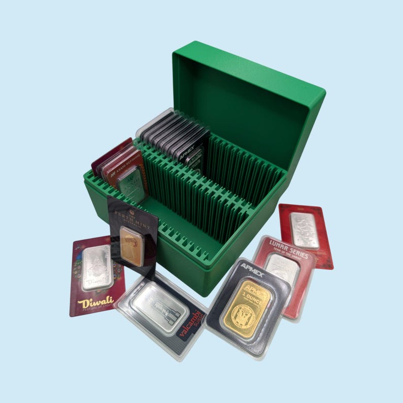 1oz Gold & Silver Bar Assay Card Box - 40 Slot - PAMP Valcambi Perth Mint image 4