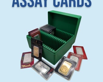 Caja para tarjetas de ensayo de lingotes de oro y plata de 1 onza - 40 ranuras - PAMP Valcambi Perth Mint