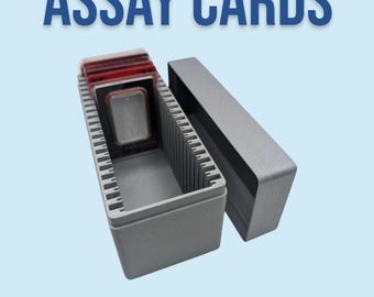 Assay Card Storage Box for 20 Gold and Silver Bar Cards, Fits PAMP and Valcambi