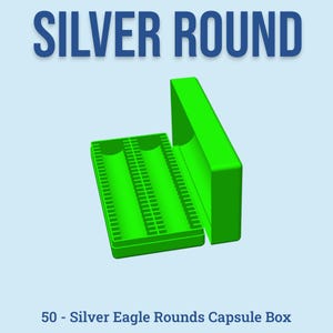 Silver Eagle Capsule Box - 50 Coin - Fits Air-Tite H40 & Guardhouse EvoCore