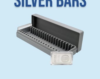 1oz Silver Bar Capsule Box - 20 Slot - GENERIC Holders