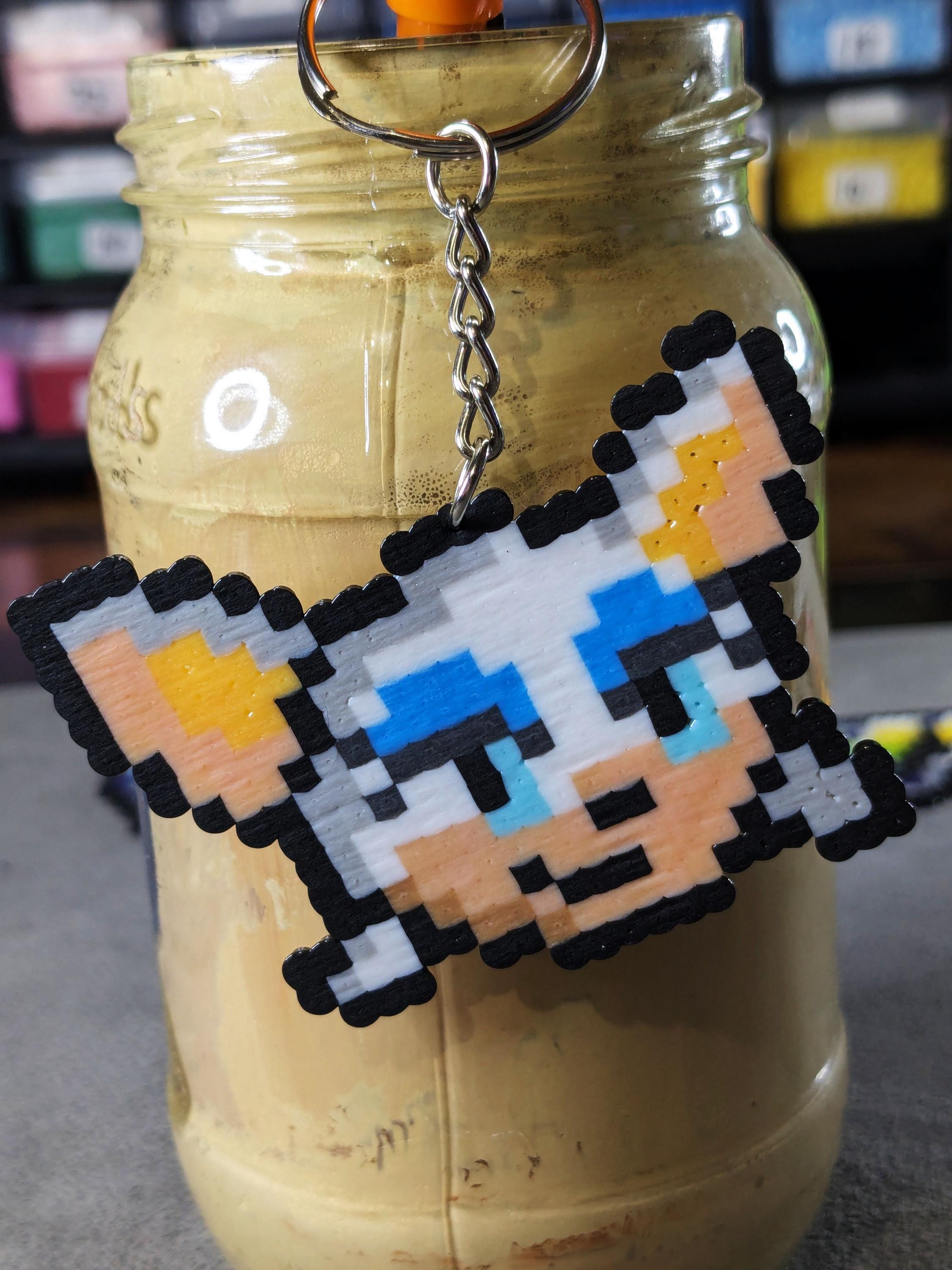 Rouge the Bat Perler Bead Keychain, Magnet, or Pin – Handmade